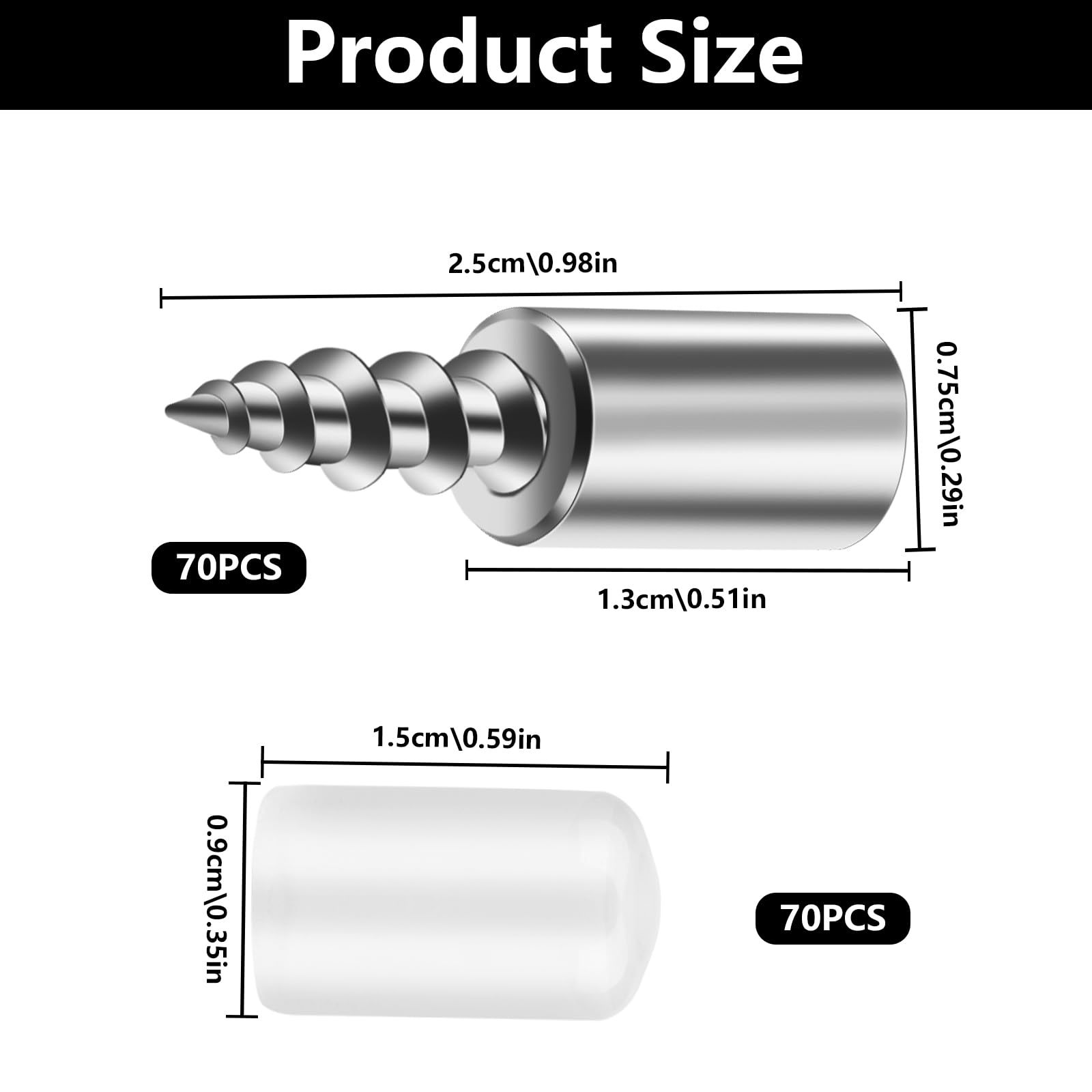 70 PcsShelf Support Pegs 7.5mm, Metal Cabinet Shelf Pins - Image 2