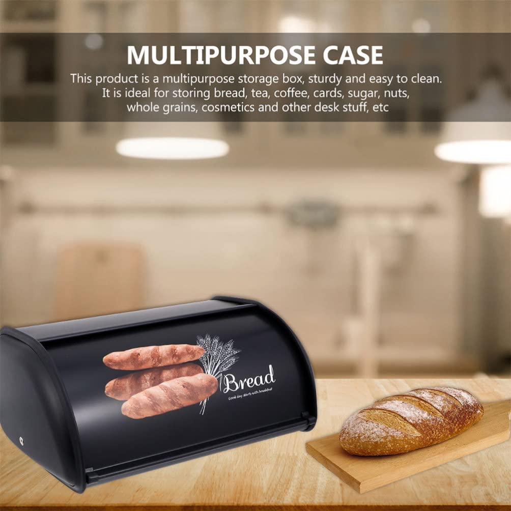 TOPBATHY Recipientes con Tapas de Pan de Metal Retro: de Almacenamiento De Pan con Rollo de Rollo De Tapa Donas De Pan De Hornado Portapapeles De De para Recipientes para Galletas con Tapa