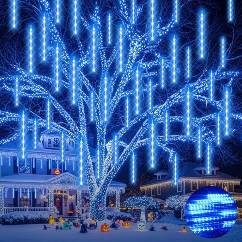 Ehomfory Meteorschauer Lichterkette Außen 540 LED 15 Röhren 30 CM...