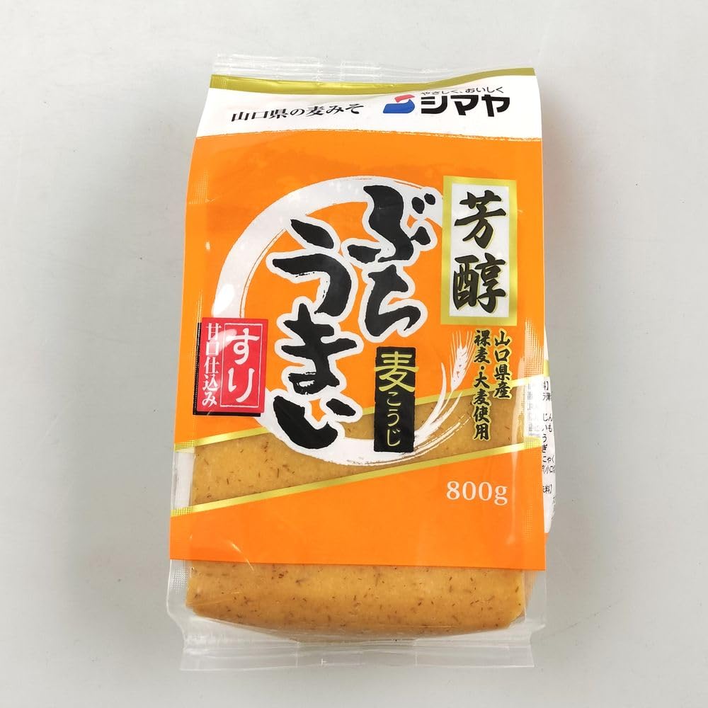 Amazon.co.jp: シマヤの麦味噌『芳醇 ぶちうまい すり』800g（甘口仕込
