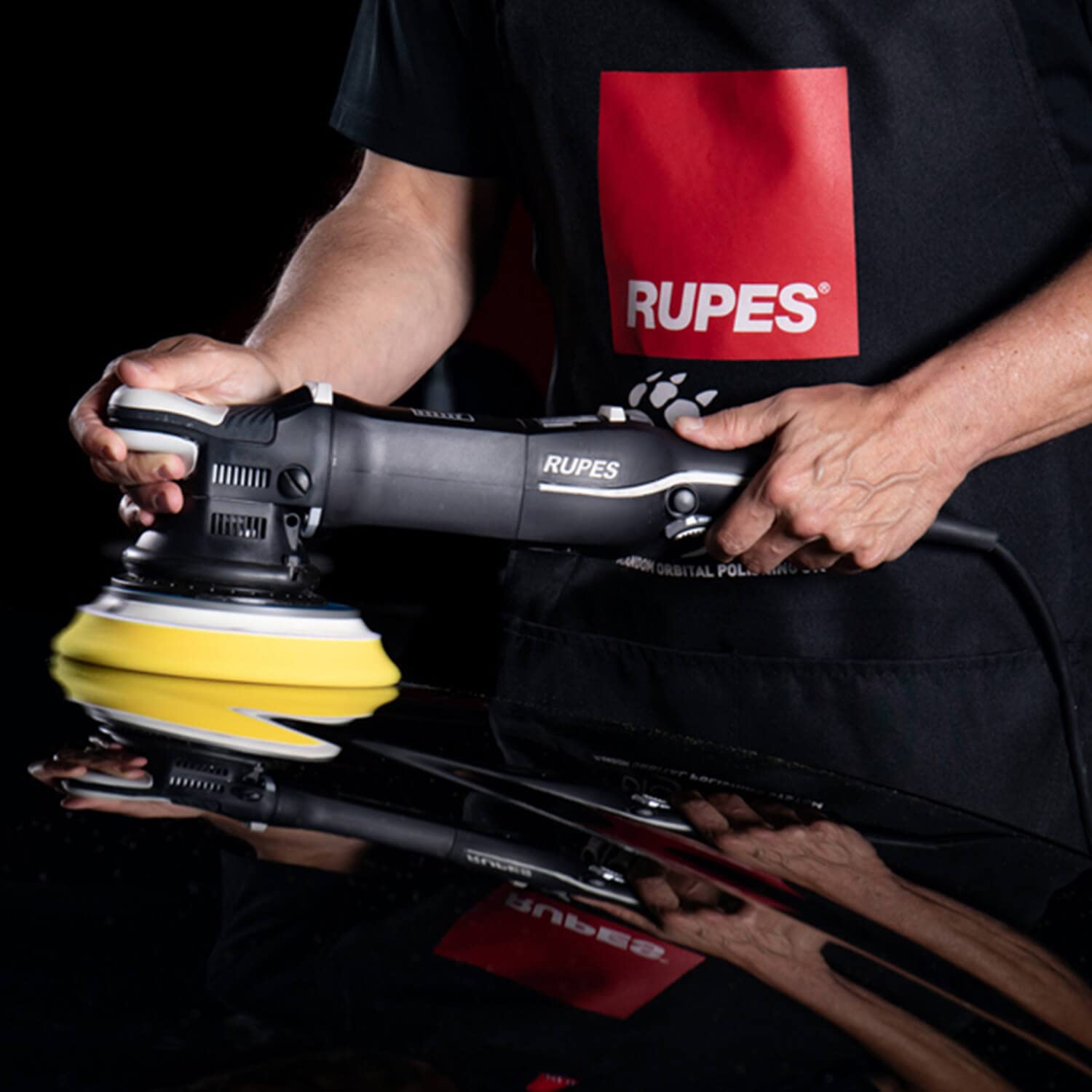 Polierpad Set: Rupes Bigfoot Polierschwamm für 125mm Stützteller - D-A Coarse + Fine + Ultrafine Ø130-150mm blau/gelb/weiß (6 STK.) + ChemicalWorkz Premium Poliertuch 500GSM | 9-teilig