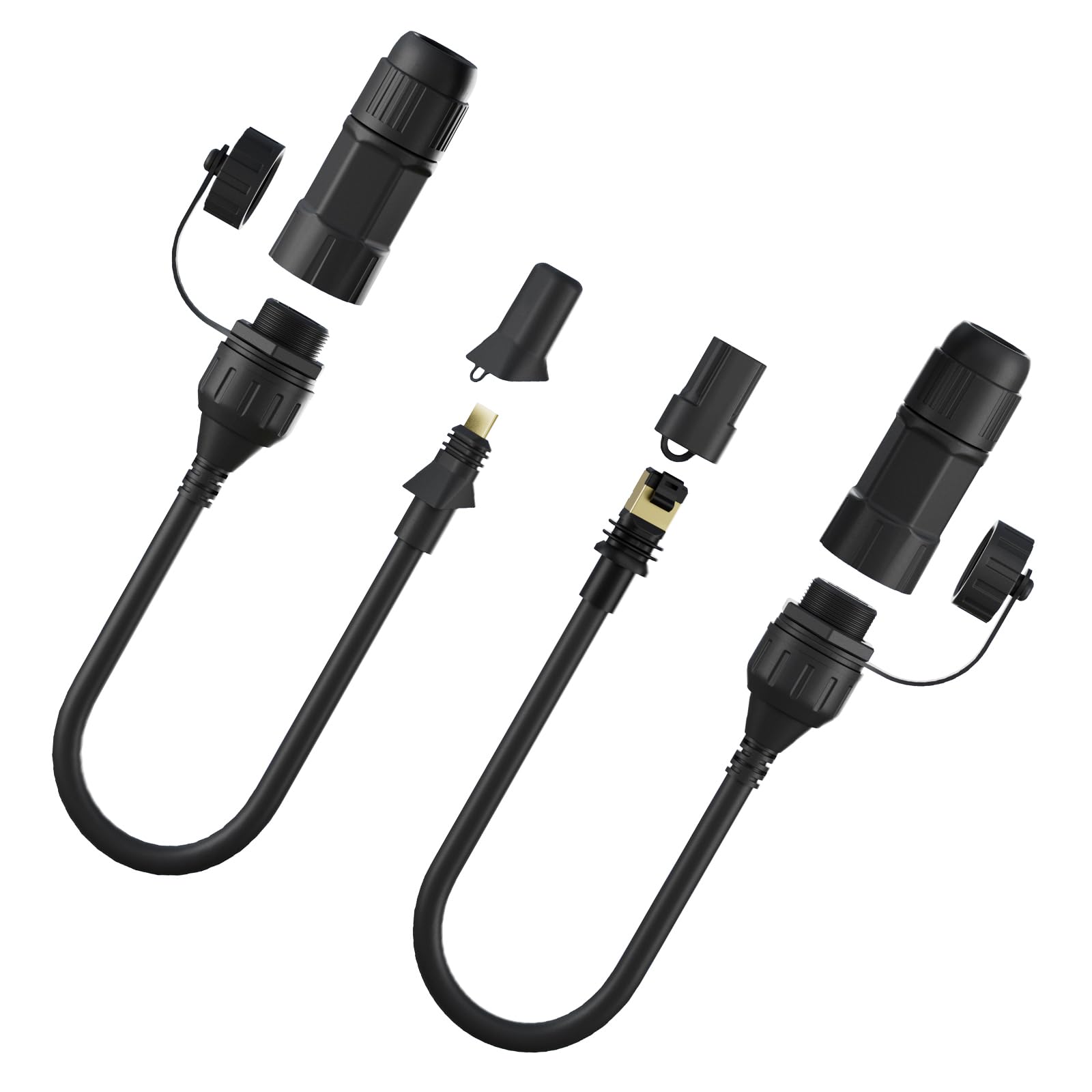 Klutchtech for Starlink Cable, for Starlink Enterprise Ethernet Adapter SPX to RJ45 Coupler Adapters Female Connectors Compatiable with Enterprise Dish and Router (Pair for Dish and Router)