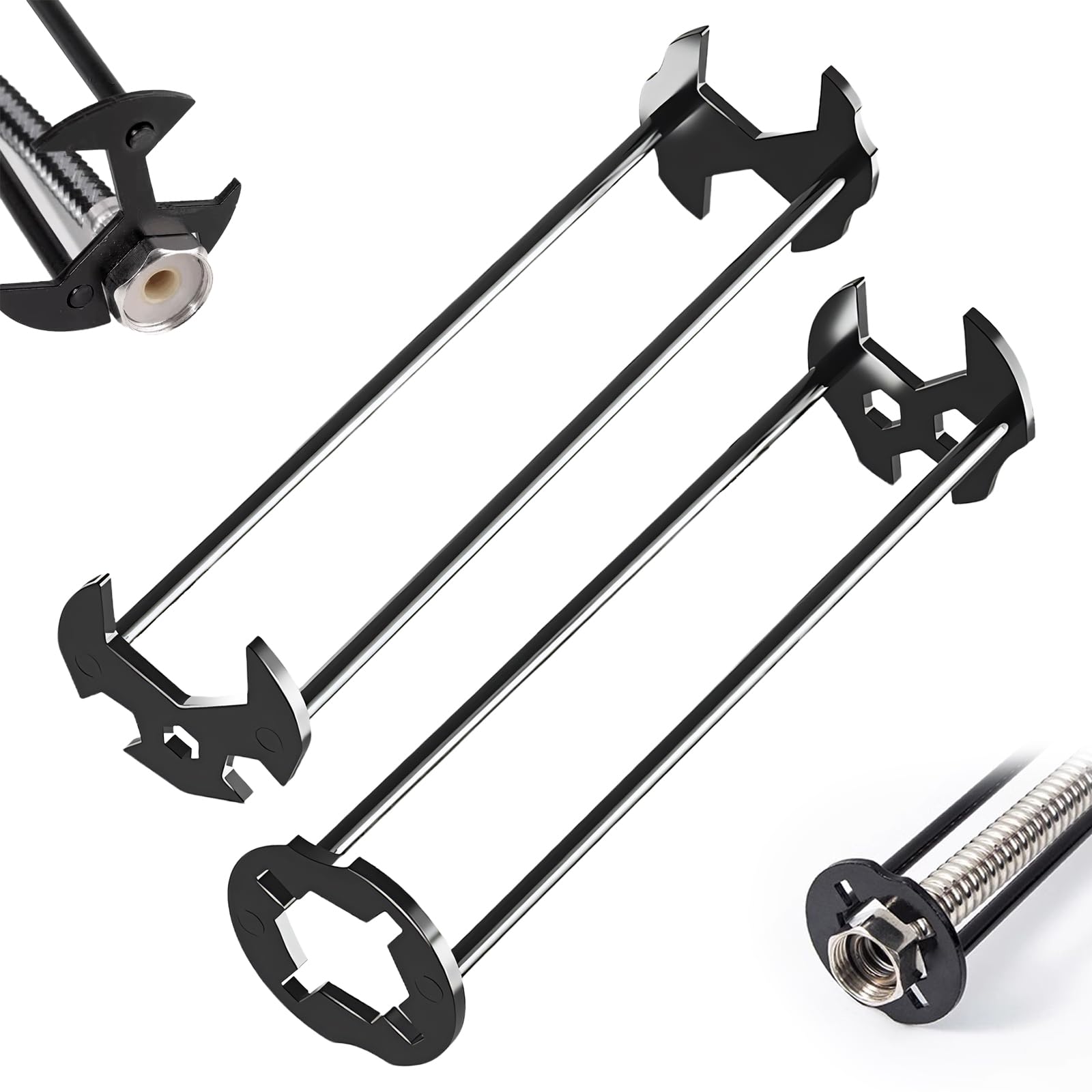 Vetin 2Pcs Tap Spanner, Multifunctional Sink Wrench 360° Rotating Plumbers Tool