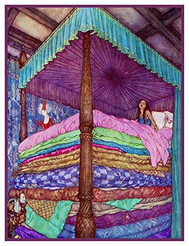 Orenco Originals Princess and The Pea by Edmund Dulac Counted Cross Stitch Pattern