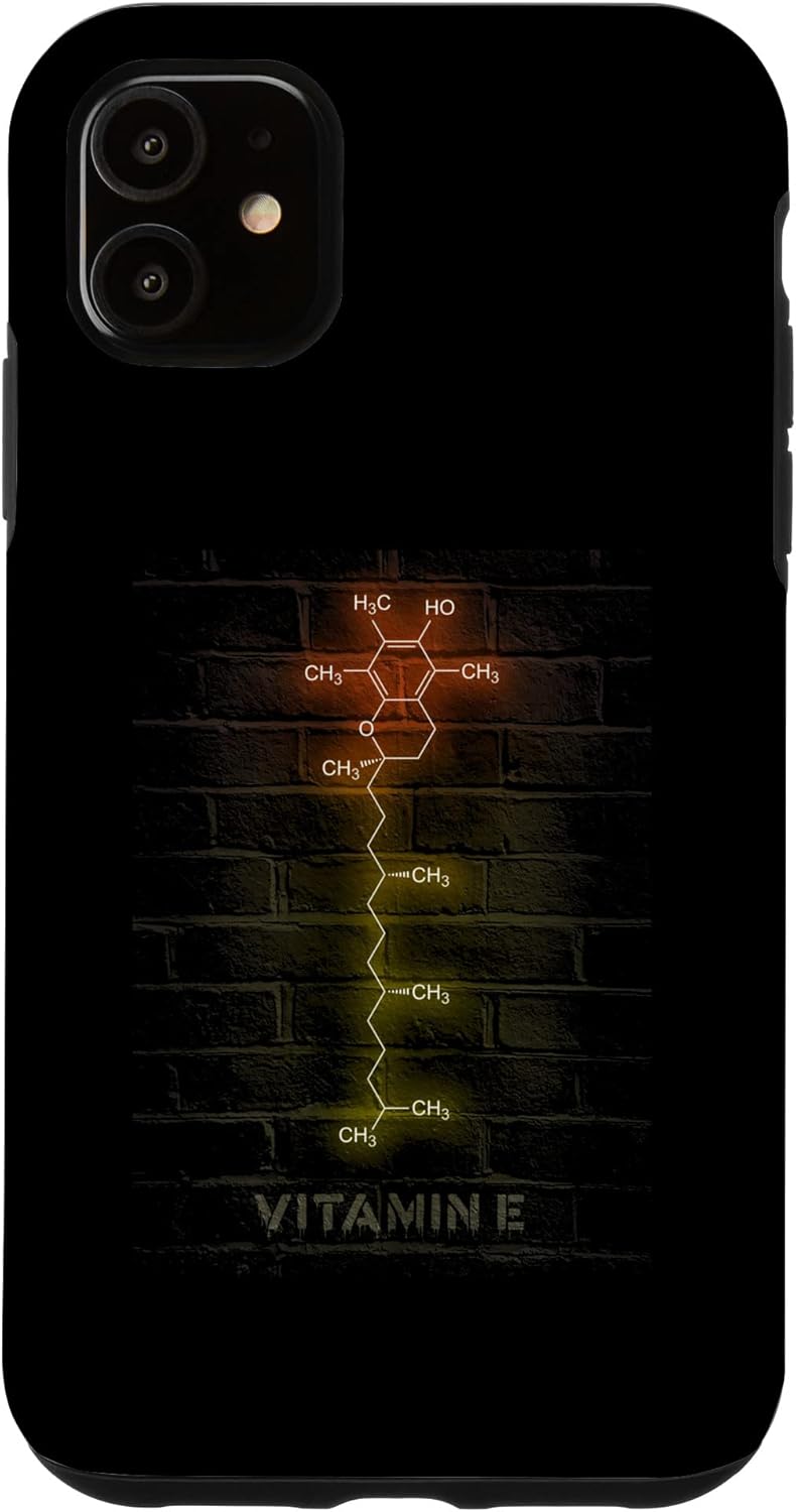iPhone 11 vitamin e molecule composition chemical structure Case Cell Phones