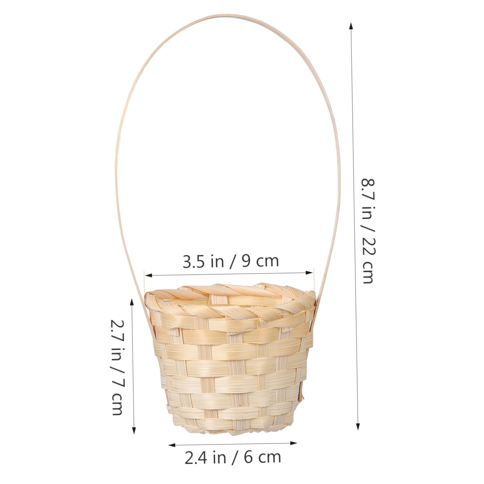 HOLIDYOYO 8pcs Woven Storage Basket for Organizing Miniature Flower Baskets for Home Decor Picnic and Toy Storage Stylish and Versatile for All Decorative Styles