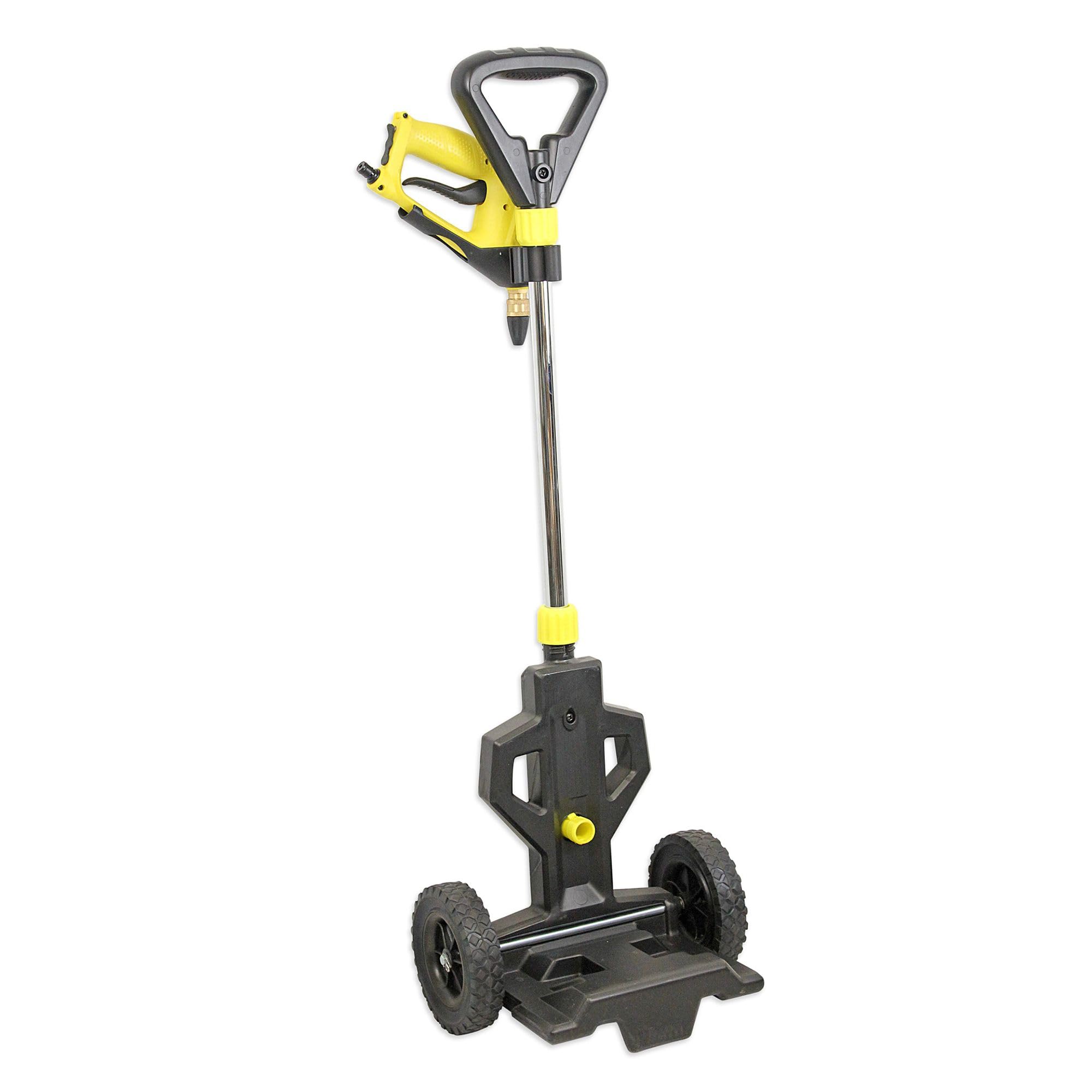 FISHTEC - Pulvérisateur Électrique 16 L sur roulettes - Batterie Rechargeable Autonomie 40 Minutes Lance 40 cm Tuyau Extensible - Pulvérisation Jardin Toiture Terrasse Entretien Extérieur
