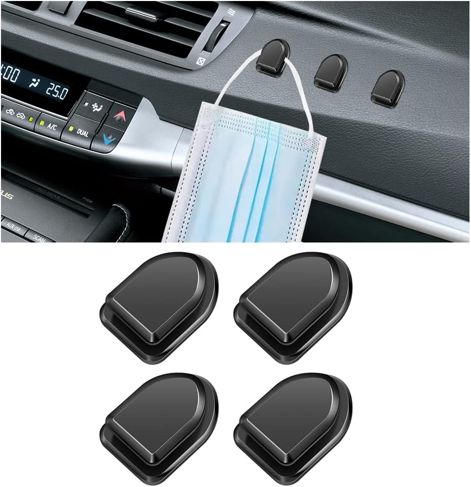 Car Mini Hook Sticky Hooks,Multifunctional Car Black Sticky