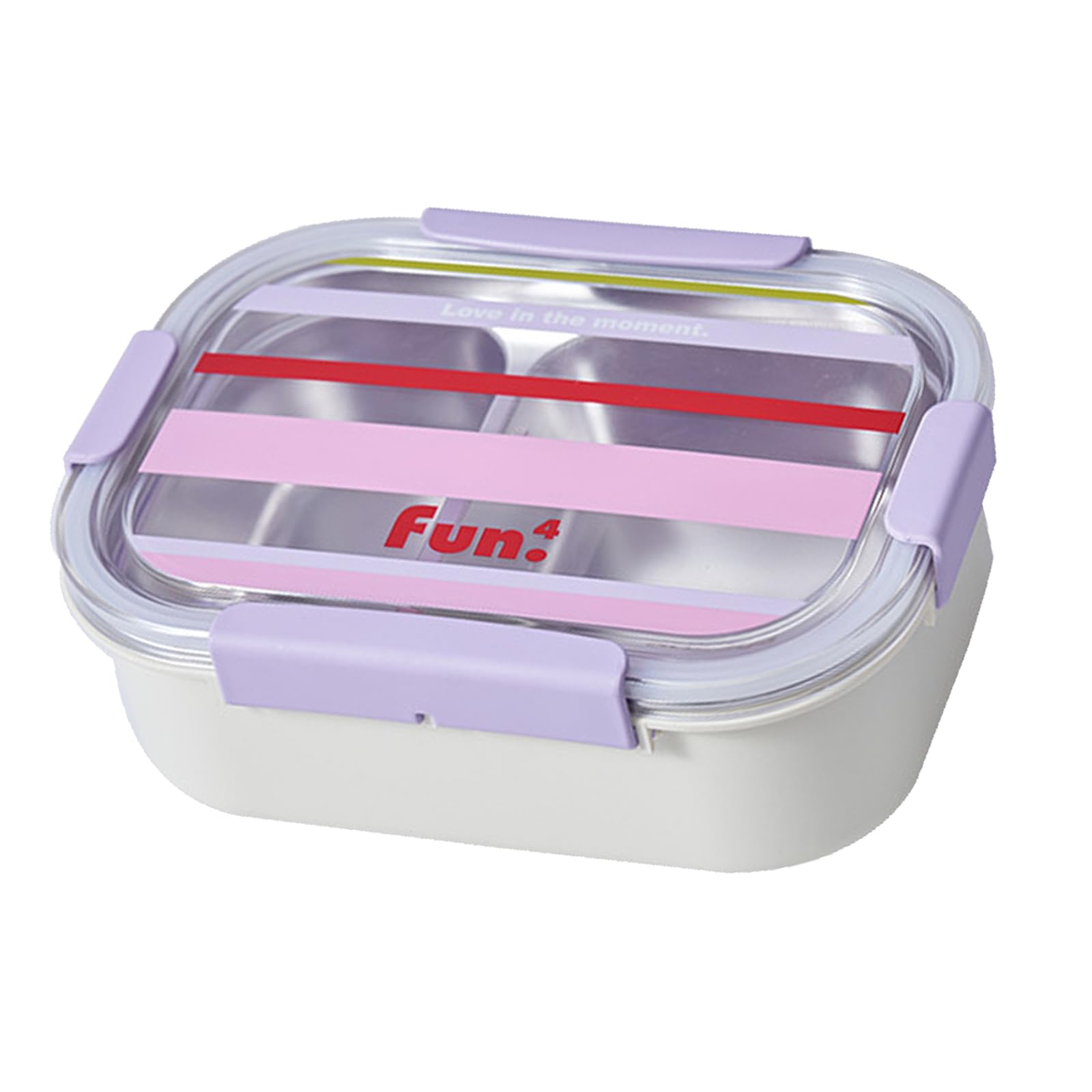 Jazuaiao 4 Compartment Barbecue Steel Meal Container Leakproof Design Dishwasher Safe Permanent Lunch Box for Outdoor Food Grade Barbecue Steel Packedlunch Box