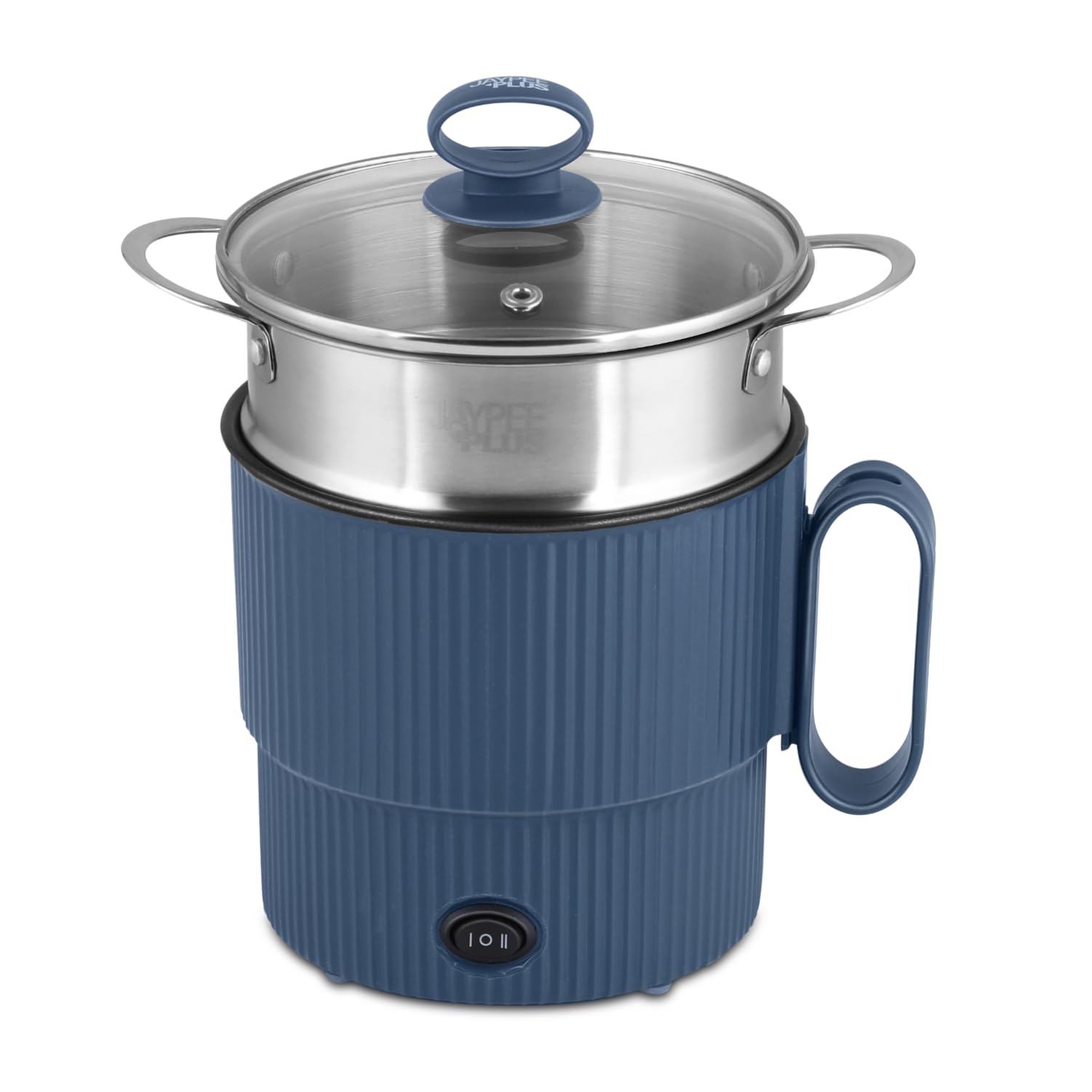 Jaypee Plus Steam & Cook Multi Purpose Electric Steamer 1.2 Litres Cooker With Boiler For Egg, Instant Noodles,Vegatbles and soups, with Glass lid,Egg Tray, Blue-picture-16