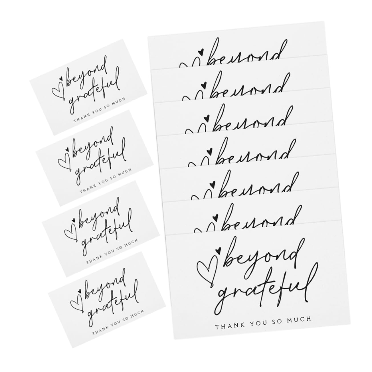 OSALADI 5 Set Biglietto Di Ringraziamento Mangia Salutare Papà Biglietti Di Auguri Elegante Divertente Floreale Tutto Pop Biglietti Di Ringraziamento Stampabili Carta 150 Pezzi * 5