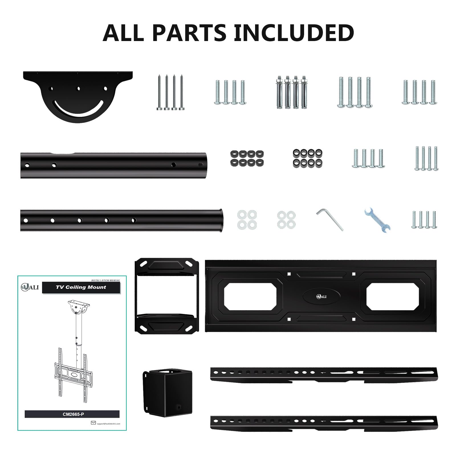 WALI Ceiling TV Mount for Most 26-65 inch LCD LED OLED 4K TVs, up to 99 lbs — Amazon image 9