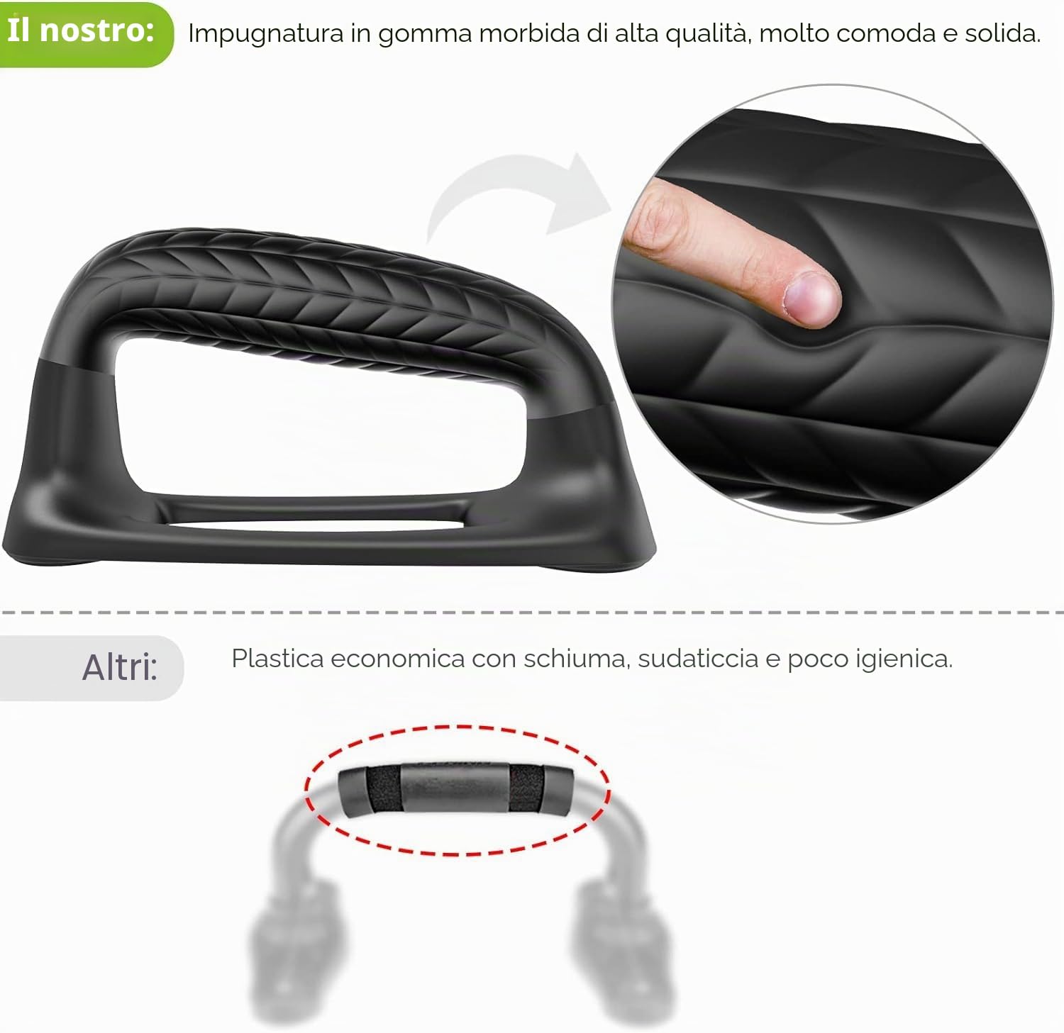 SELEWARE Barre per Flessioni, Antiscivolo Parallele, con Impugnatura in Gomma Morbida, per Calisthenics Fitness Allenamenti a Pavimento, Struttura Robusta, Supporto 226,8 kg