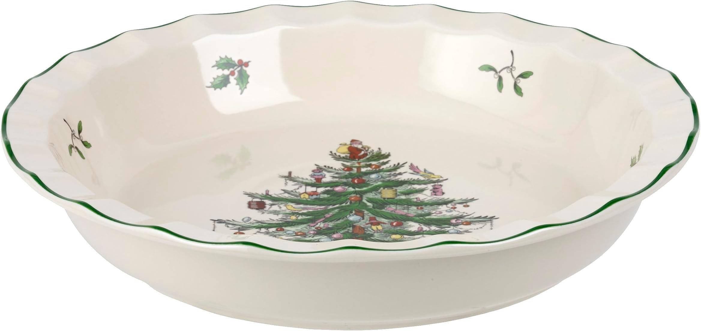 Spode Christmas Tree Collection Pie Plate, Baking Dish for