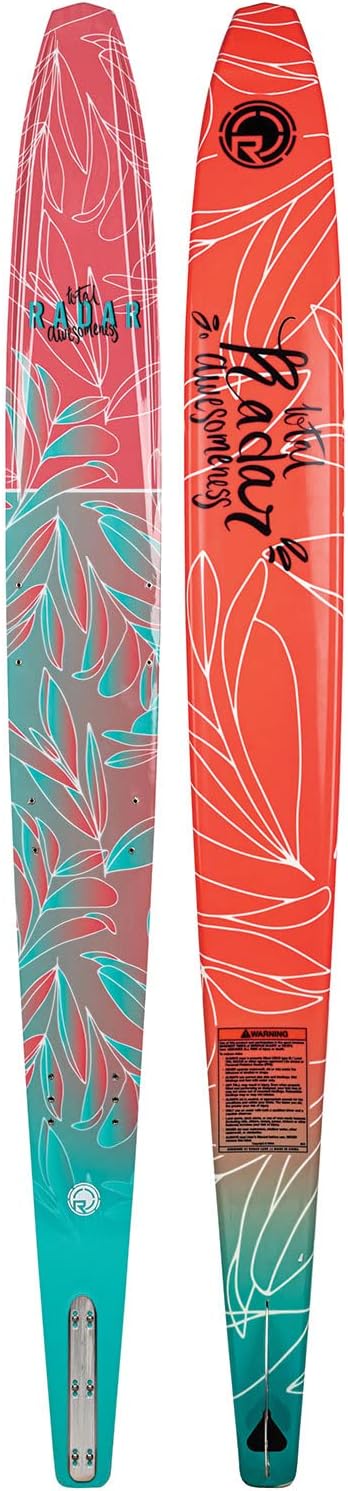 Radar Total Awesomenes Girl's Waterski, Mint/Coral, 65"