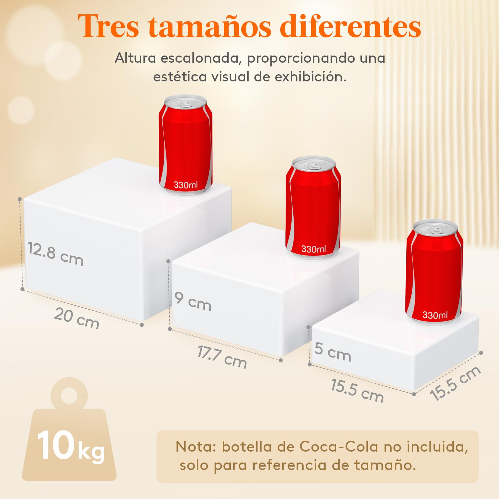 Lifewit Soporte de Pastelería Decorativos, Soporte Exhibición de Alimentos para Buffet, Mesa Dulce Accesorios para Bodas, Fiestas, Eventos, Blanco, Juego de 6 (20/18/15 cm)