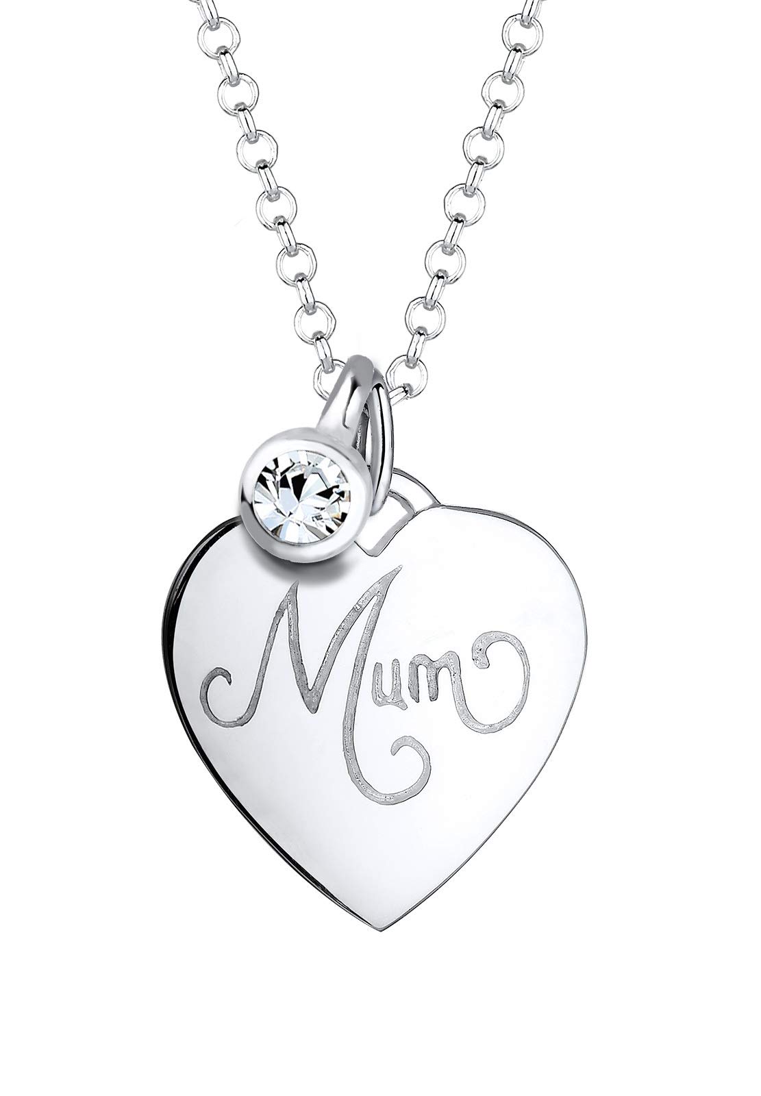 Elli Necklace Elli Necklace Mum Heart Love Crystals 925 Sterling Silver