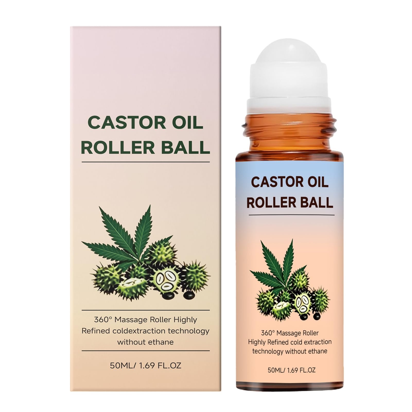 matumou Castor Oil Ball Essence, 50ml Massage for Nails, Body Skin, And Hair, Moisturizing Oil for Skin Eyelash Eyebrow