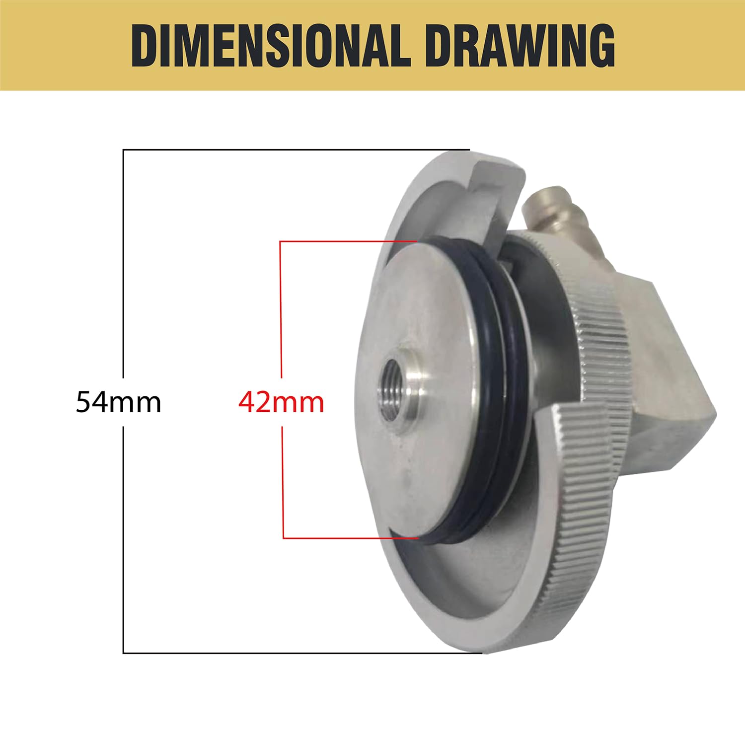 Adattatore per Serbatoio del Liquido Freni con Attacco Euro, Adattatore per spurgo Freni in Alluminio, Compatibile con i Modelli della Serie Toyota