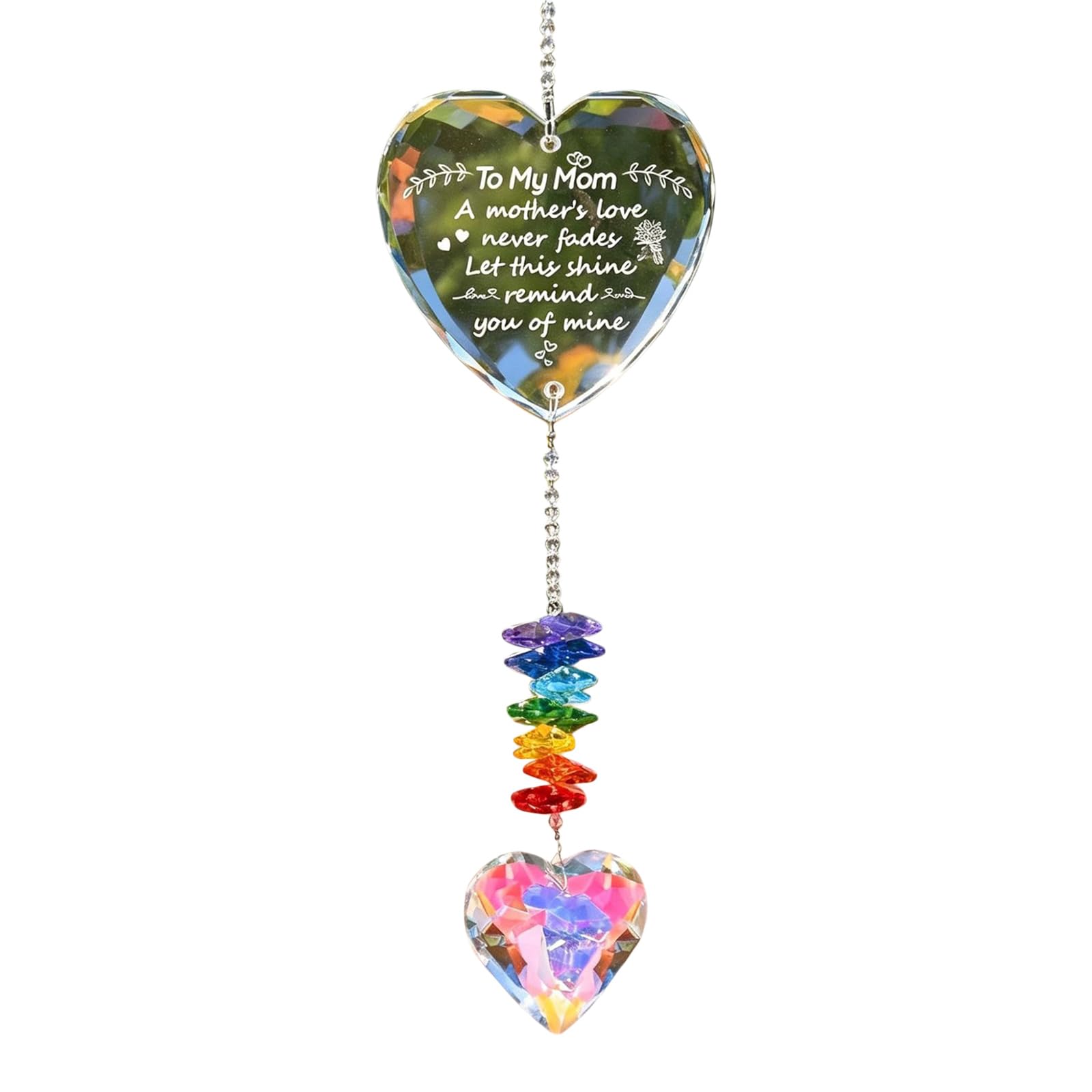 Tfaoys A Handcrafts Crylic Crystal Wind Chimes Love Theme Beautiful Reflective Wind Chimes Rtificial Crystal Sun Catcher For Holiday Hangings Decoration Thanksgiving Decoration