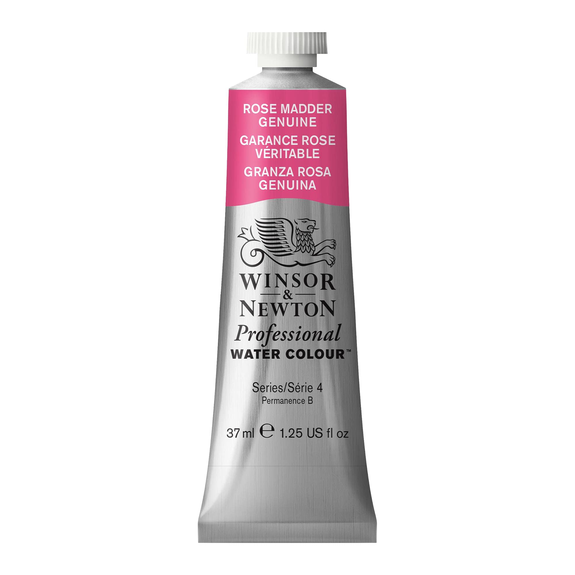 Winsor & Newton 8840523 Farba akwarelowa Professional Watercolour, żywe farby wodne o artystycznej jakości, wysoka czystość kolorów i jasność, odporna na światło, 37ml tuba - Rose Mad Genuine