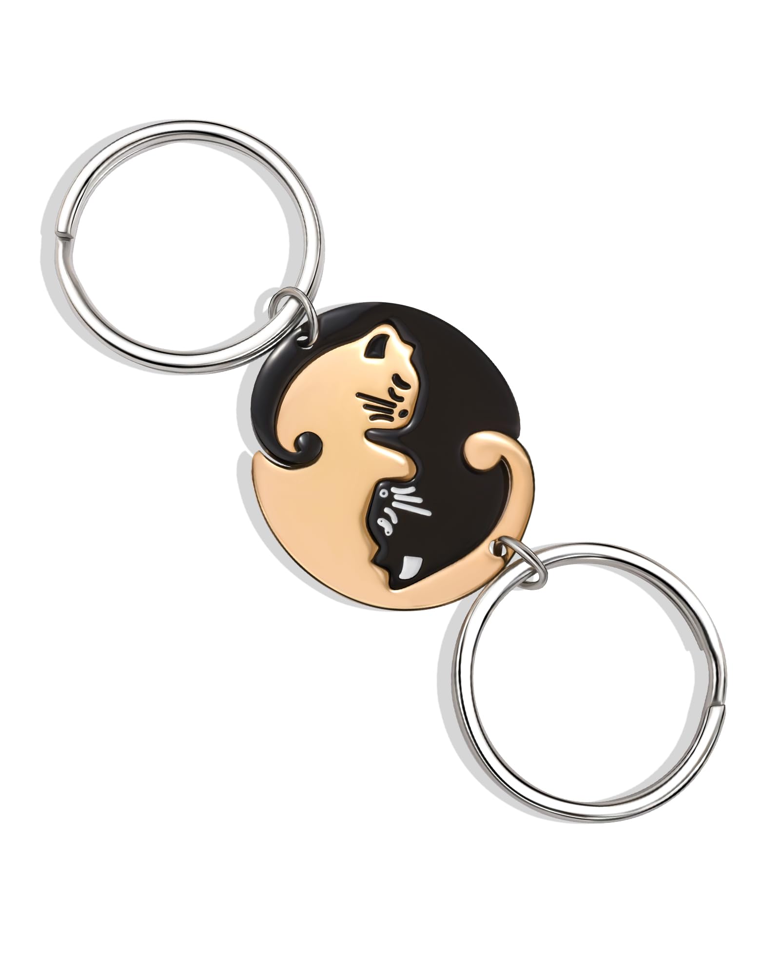 VGWON Regalo de San Valentín para Él/Ella, Llavero de Pareja de Gatos Enamorados, Llavero de San Valentín Regalos Románticos para Novio/Novia, Regalo de Cumpleaños y Aniversario para Esposa/Esposo