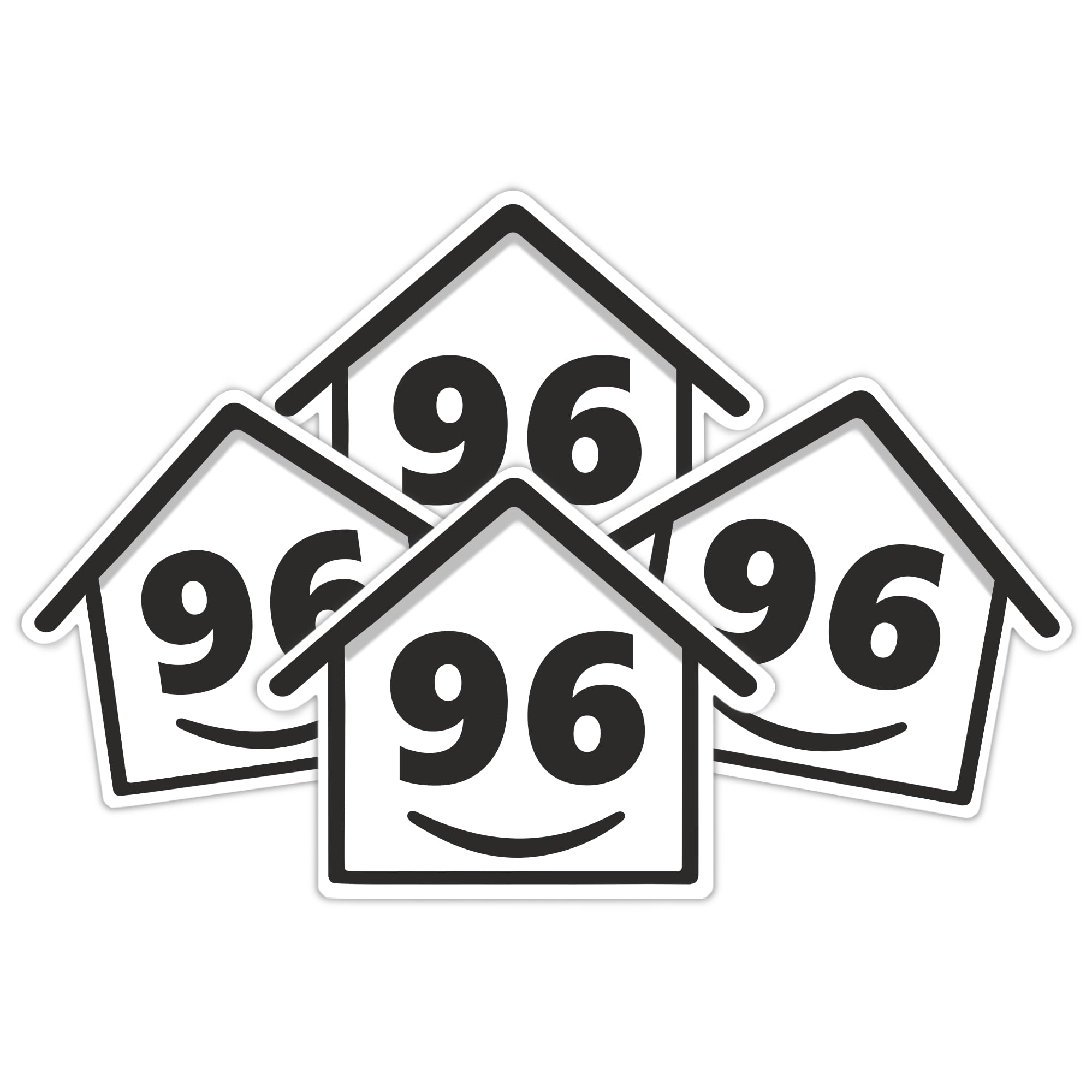 4 x Bin Numbers for Wheelie Bins, 1-99, 15cm ‘Happy House’ Design Dustbin Stickers, Easy Application Stick On Number Stickers - Weatherproof Self Adhesive Vinyl, Black (11) — view 25