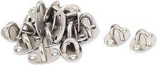 Aexit Home Fan Hooks Light Fixture Metal Oval Base Wall Ceiling Enclosed Screw-in Hooks Hook 20pcs