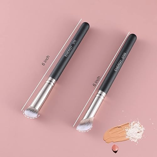 Miniatura 2 de ENERGY Juego de brochas correctoras para maquillaje facial líquido, brocha para crema líquida, polvo, mezcla, pulido, debajo del corrector de ojos,