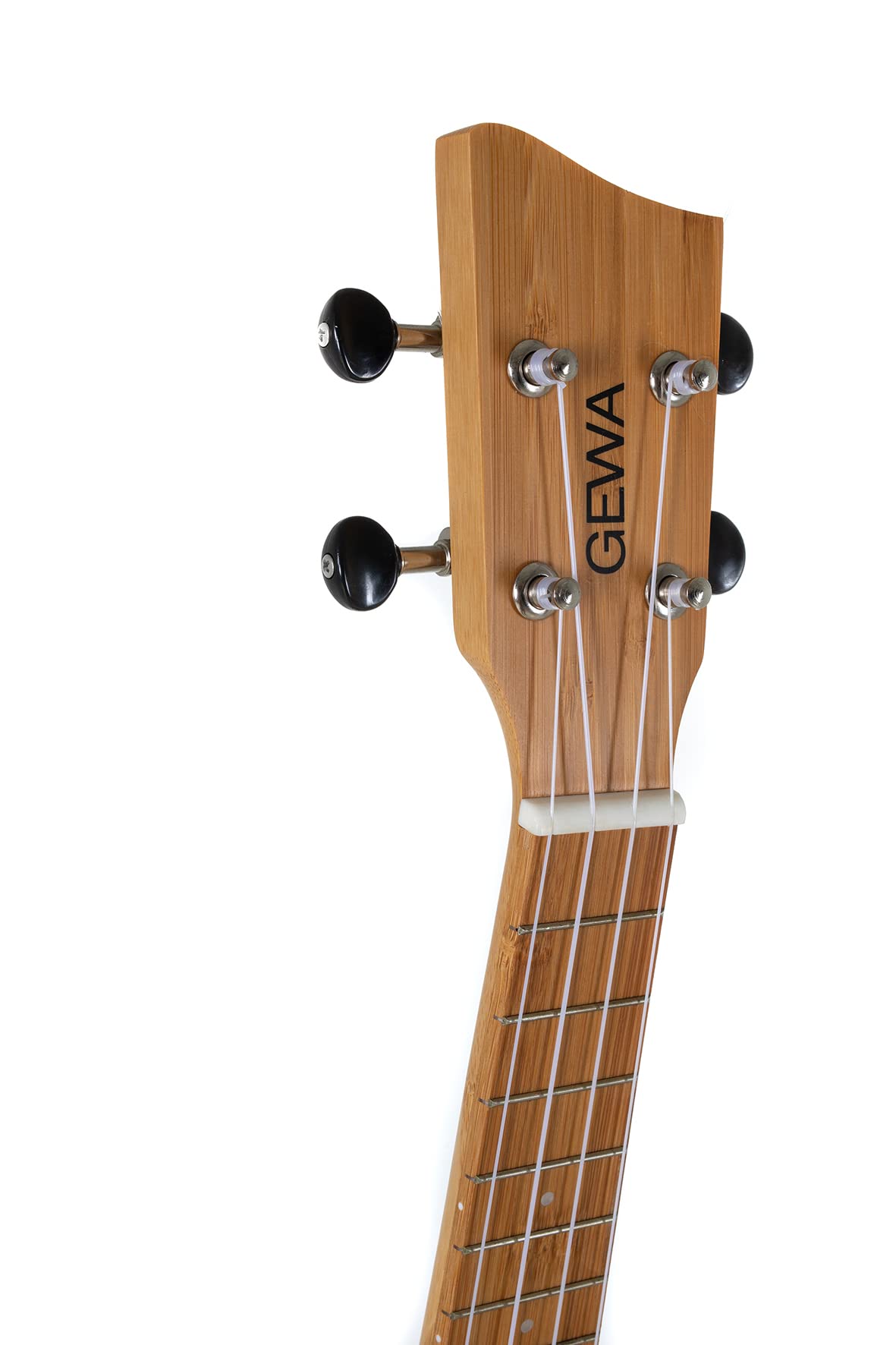 GEWA Sopran Ukulele Manoa - Bambus massiv - Natur seidenmatt - inkl. gepolstertem Gig Bag - K-SO-BB