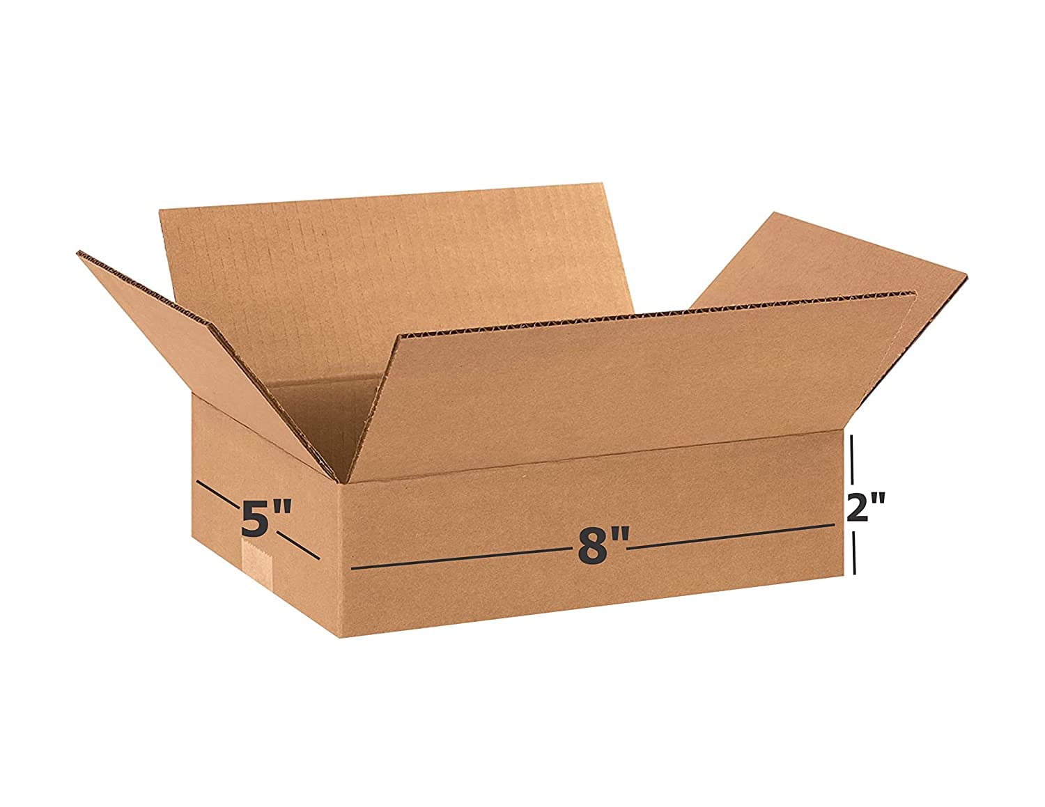 Powerlon Brown 8"L X 5"W X 2"H Corrugated Packing Box (Pack of 50)