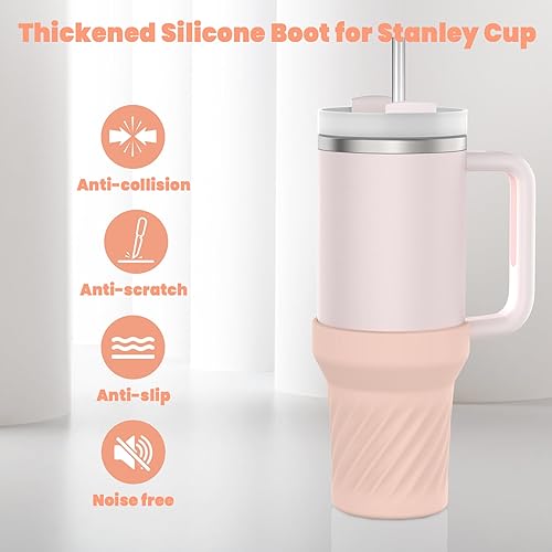 Miniatura 3 de Funda de silicona para botas Stanley Cup, accesorios Quencher H2.0, vaso de 40 onzas Adventure Quencher, vaso de 40 onzas, botella de agua, funda