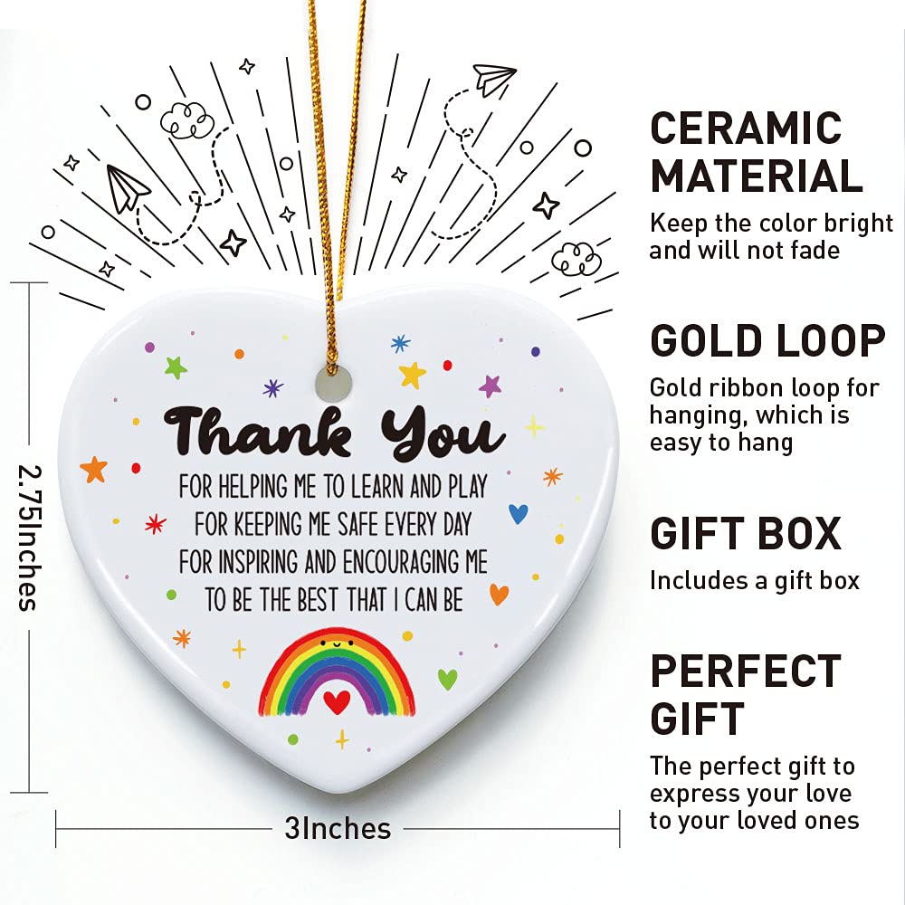 Ornamento natalizio con scritta Thank You