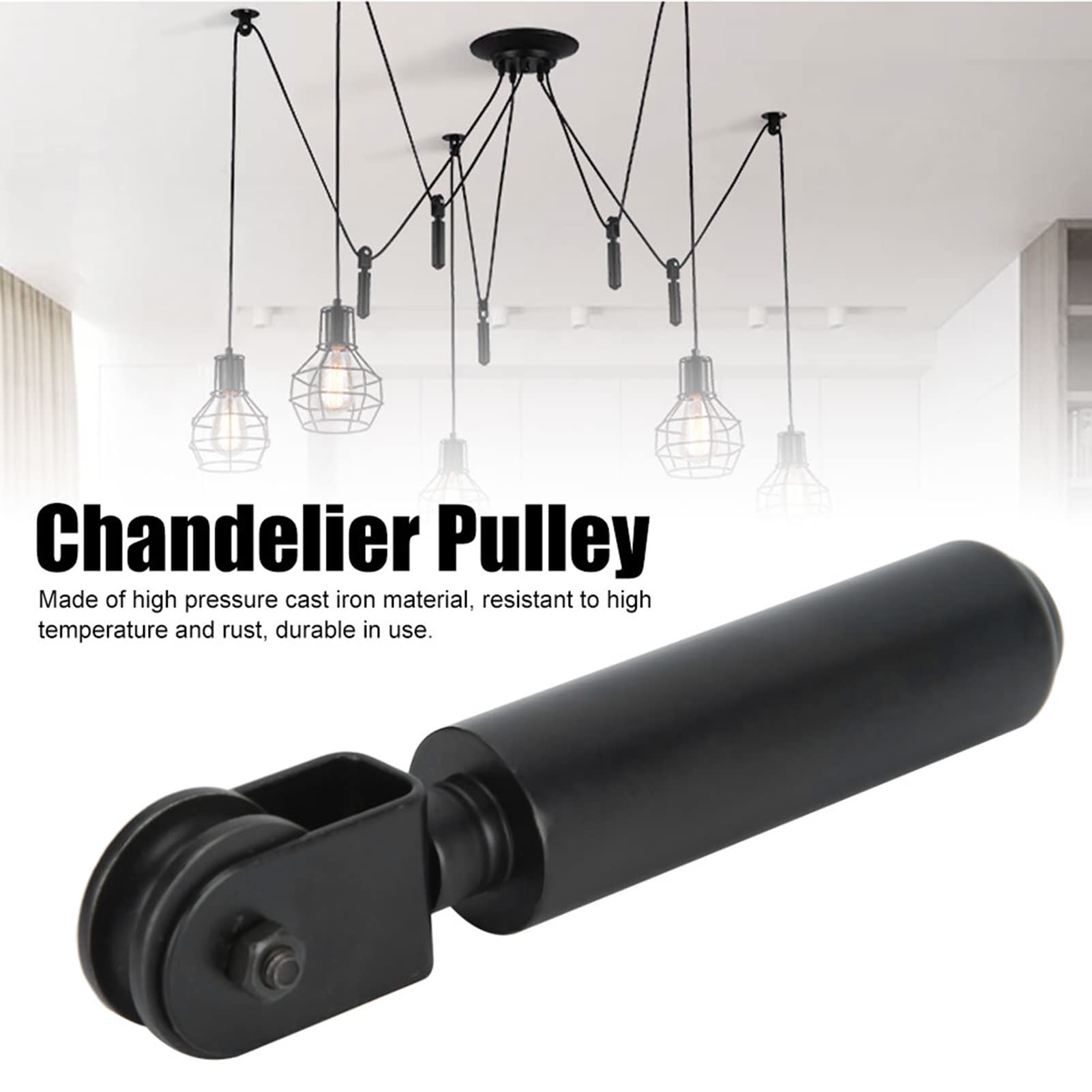 Techo Lámpara Polea, Colgante Alambre Varilla Candelabro Poleas de Montaje en Techo de Pared para Lámpara Colgante, Luz de Ventilador Techo