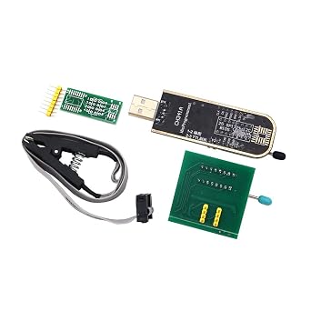 DollaTek Programmer Ch341A + SOP8 to DIP8 + 1.8V Adapter + SOP8 to DIP8 Socket + SOP8 clip