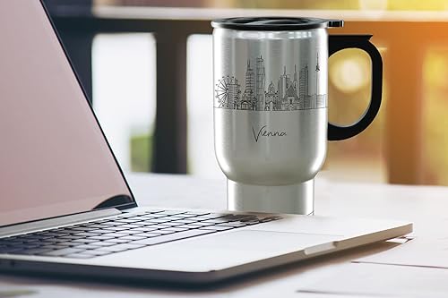 Miniatura 301 de Taza de cerámica Madrid Spain Skyline, taza blanca de recuerdo de Europa de 11 onzas, taza de café personalizada, regalo para cumpleaños, taza