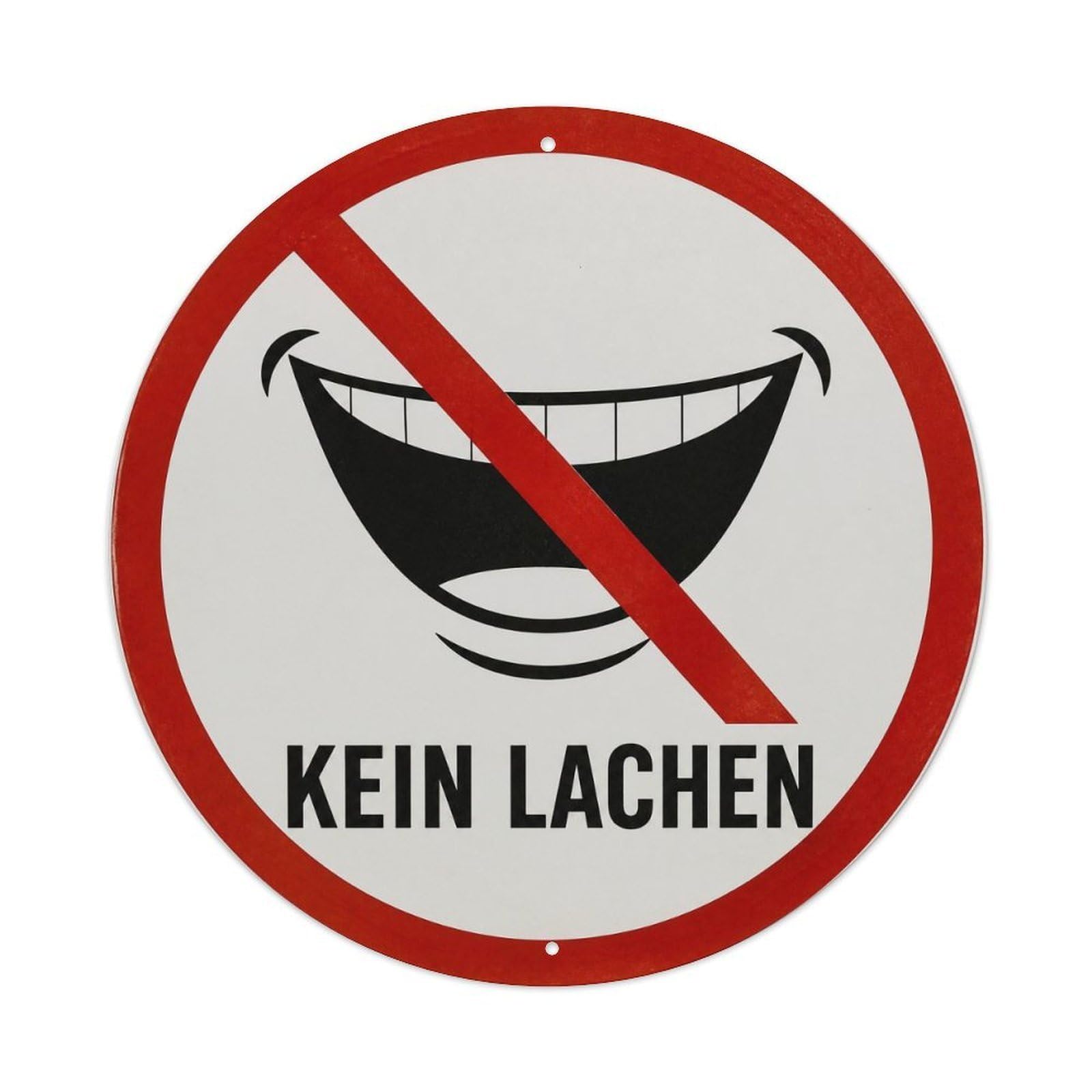 Olyhtr 8X8inch Classic Style Screenprint Icon Lachen Laughing German Social Satire Metal Tin Sign