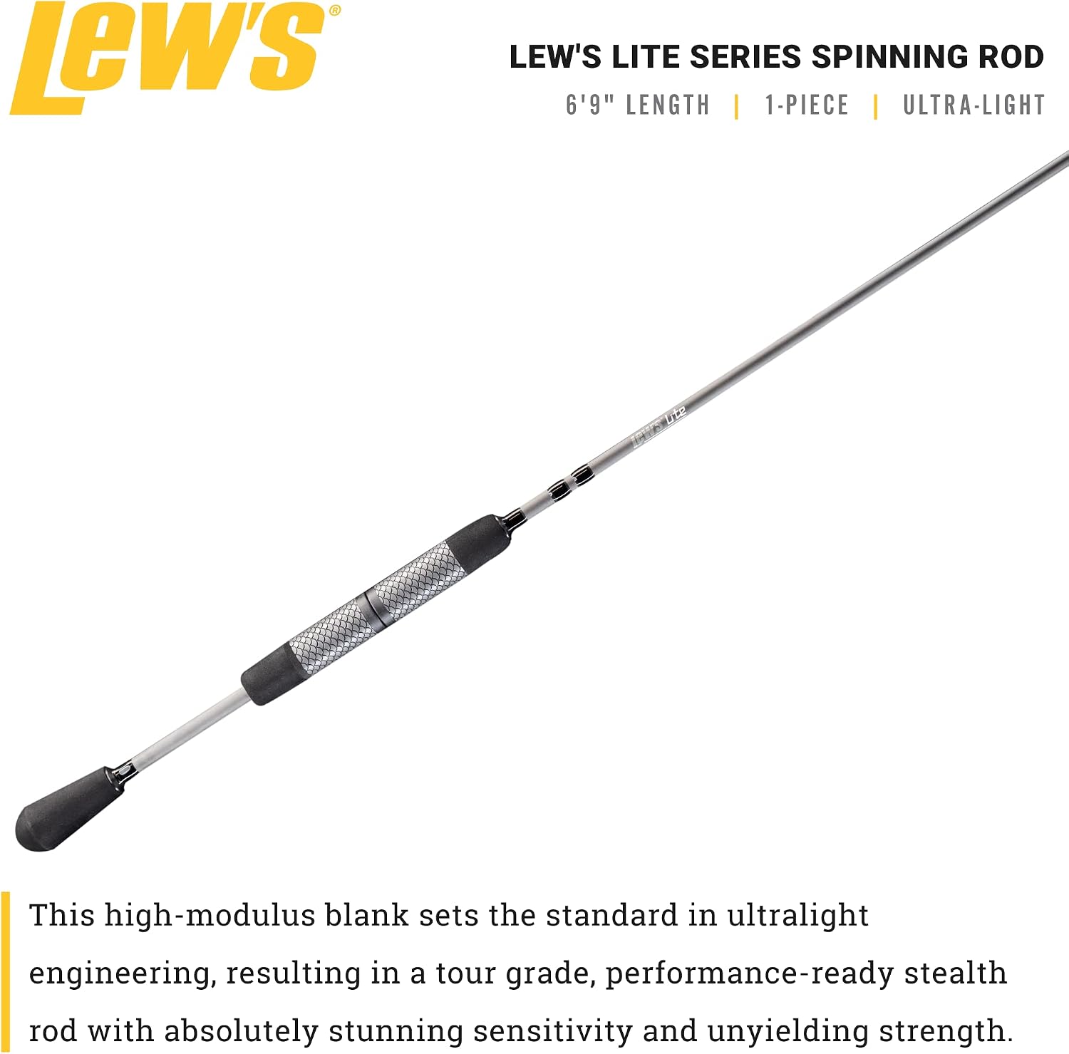 Lew's American Hero Tier 1 Casting Fishing Rod, 1-Piece Fishing Rod, Premium HM50 Graphite Blank, Split Grip EVA Handle, Multicam