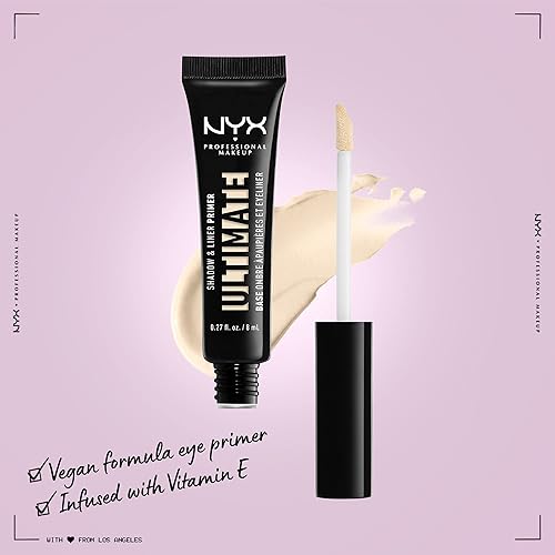 Miniatura 2 de NYX PROFESSIONAL MAKEUP Ultimate Shadow & Liner Primer, Light + Epic Ink Liner, negro (paquete de 2)