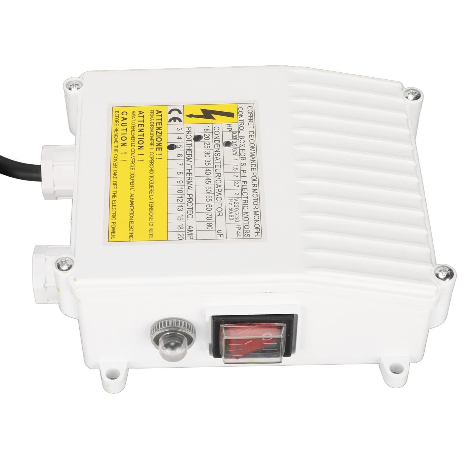 Controlador de Bomba con Protección Térmica, 220V, 1100W, Enchufe UE, ABS y Cobre, para Bombas de Agua Portátiles, Sumergibles y de Pozo Profundo