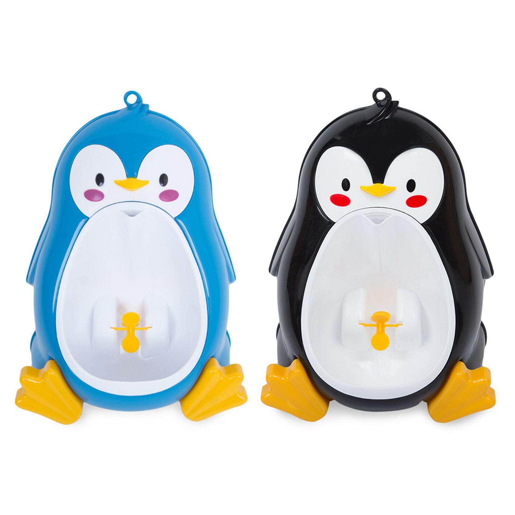 2 piezas de orinario vertical para niños pequeños y pequeños, para o , montado en la pared, color azul y negro