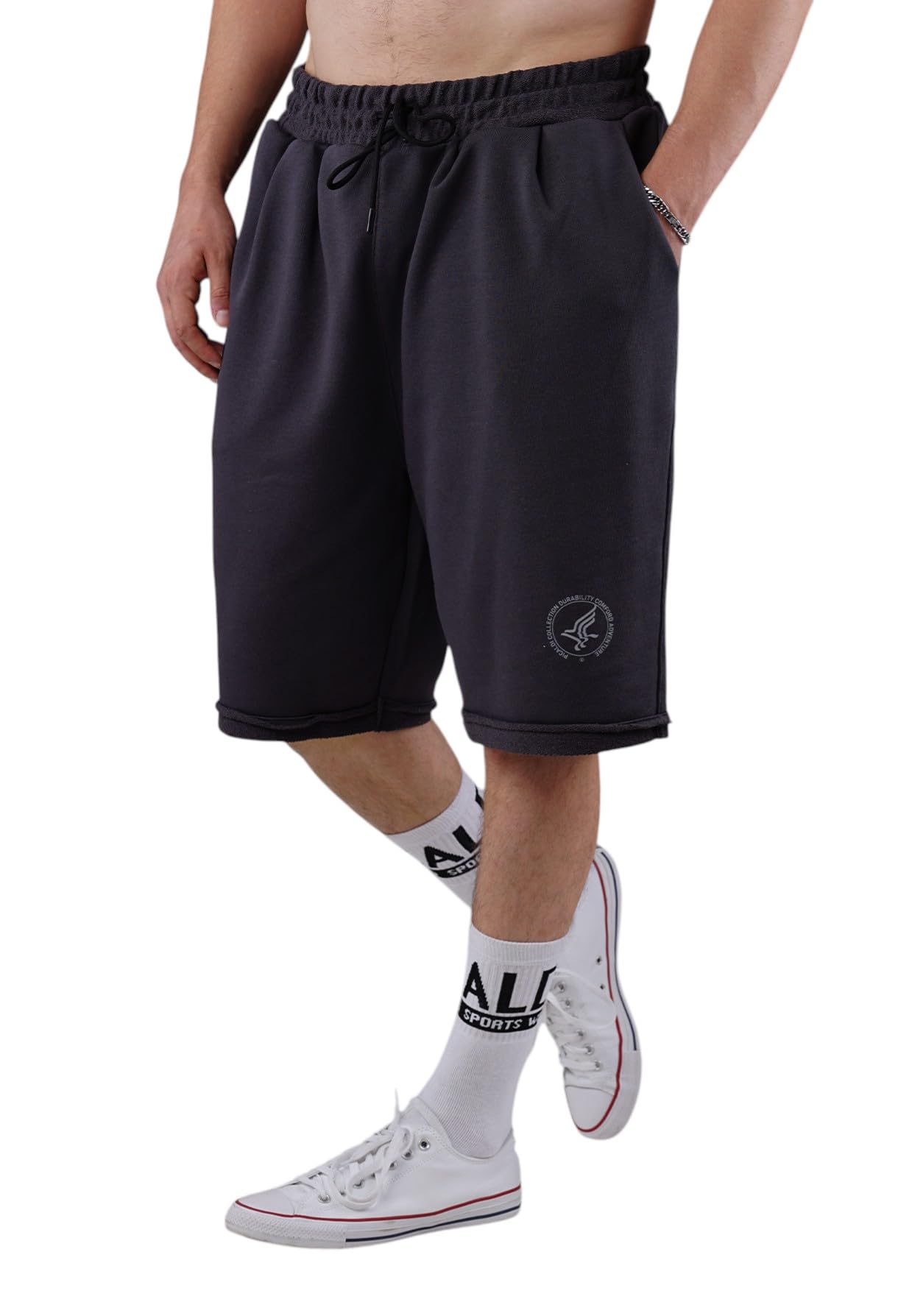 Picaldi DCA Eagle męskie szorty dresowe, bawełniane, ze ściągaczem, elastyczny ściągacz, luźny krój, streetwear