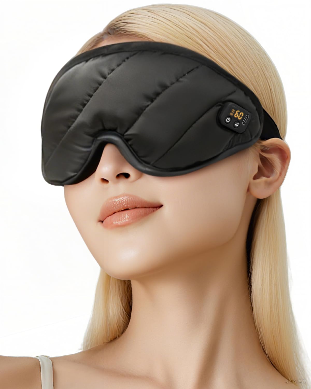 uncn Heated Eye Mask Cordless Warm Eye Compress for Dry Eyes Light Blocking for Men Women,...