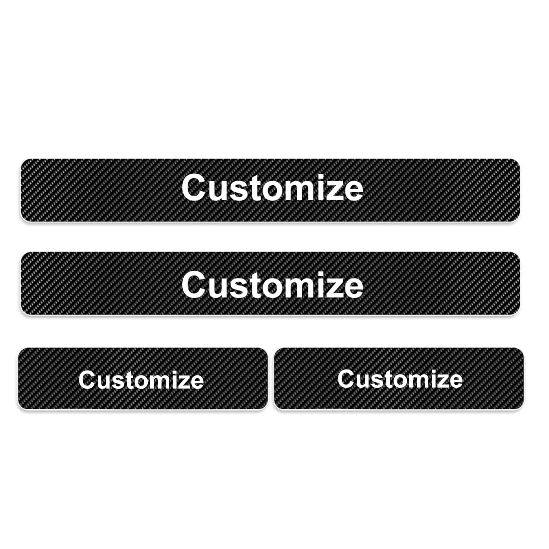 Autogood Car Door Sill Protectors 4PCS | Carbon Fiber Pattern Scratch Guards, Universal Fit - View #14