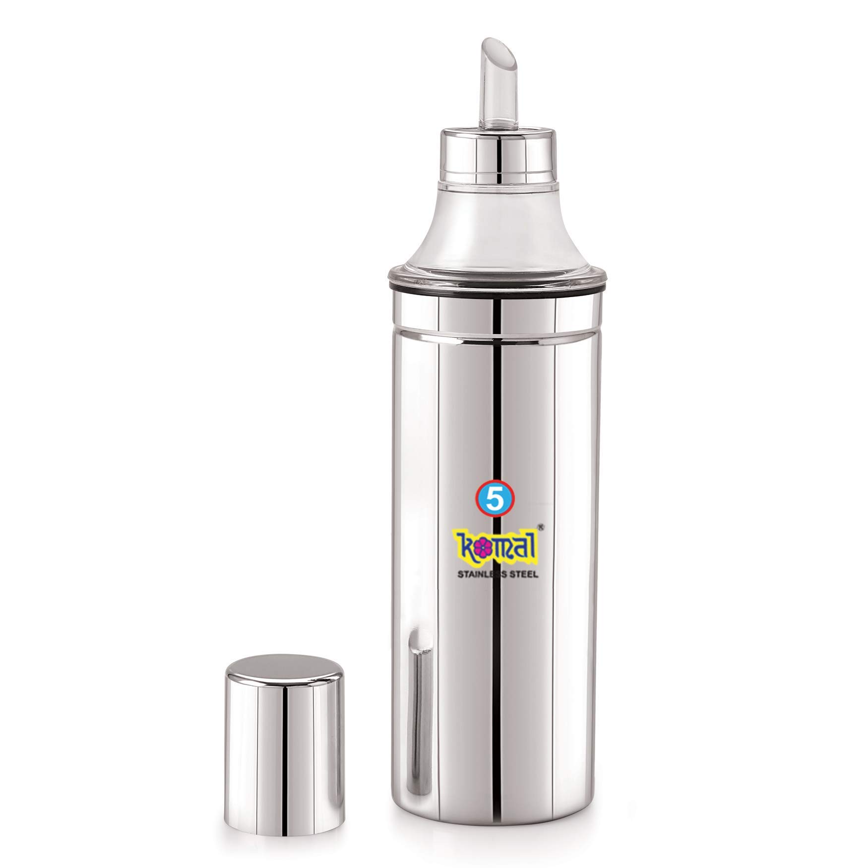 komal Stainless Steel Oil Dispenser, 1000ml, 1 Piece, Silver