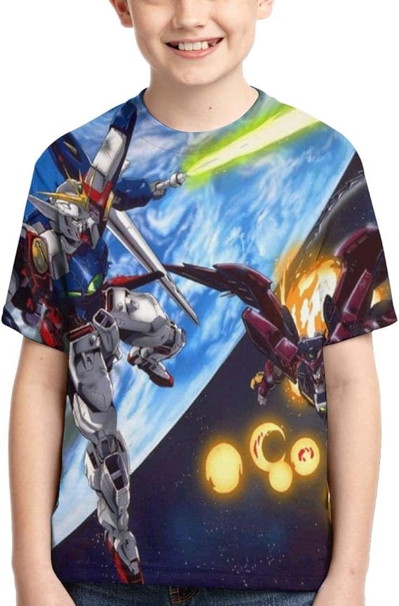 Amazon Co Jp 子供服 Gundam Wing ガンダム 男の子 女の子 Tシャツ 半袖 キッズ クルーネック 春夏秋 お出かけ インナー 通学 ファッション