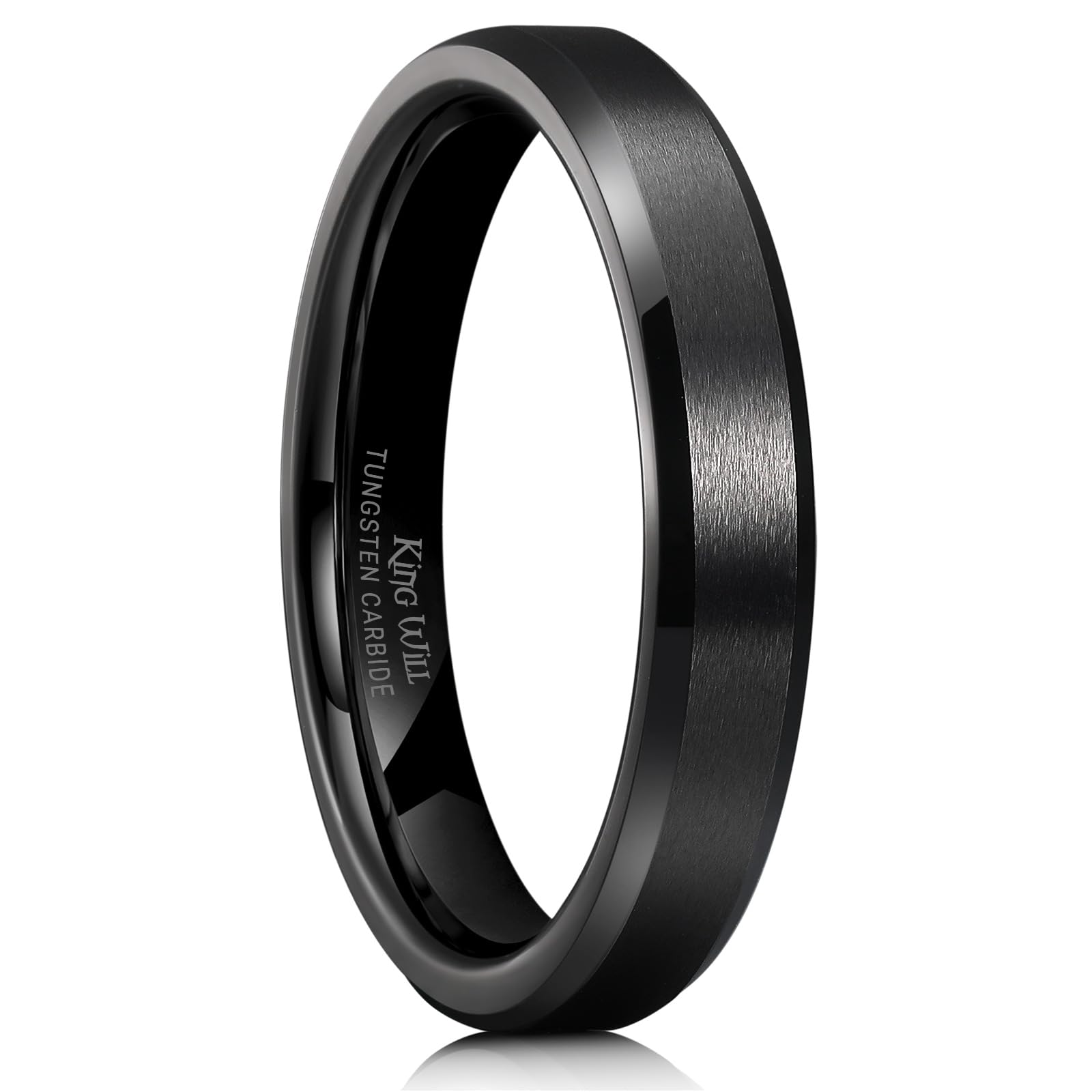 King Will Tungsten Men's Wedding Ring - Available in 6mm to 10mm