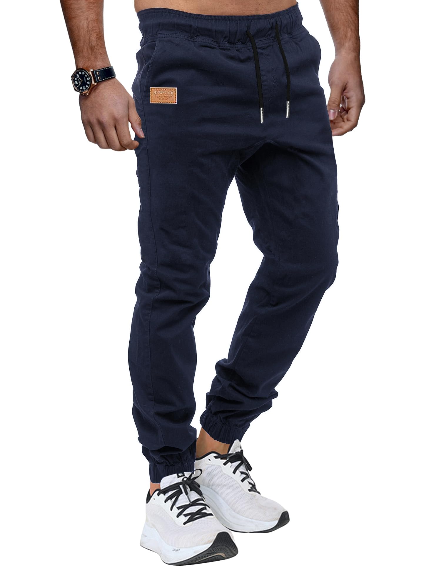 VMSUCIJ Pantaloni Jogging Uomo Pantaloni Casual Cotone Pantaloni Sportivi con Elastico in Vita con Tasche S-XXL