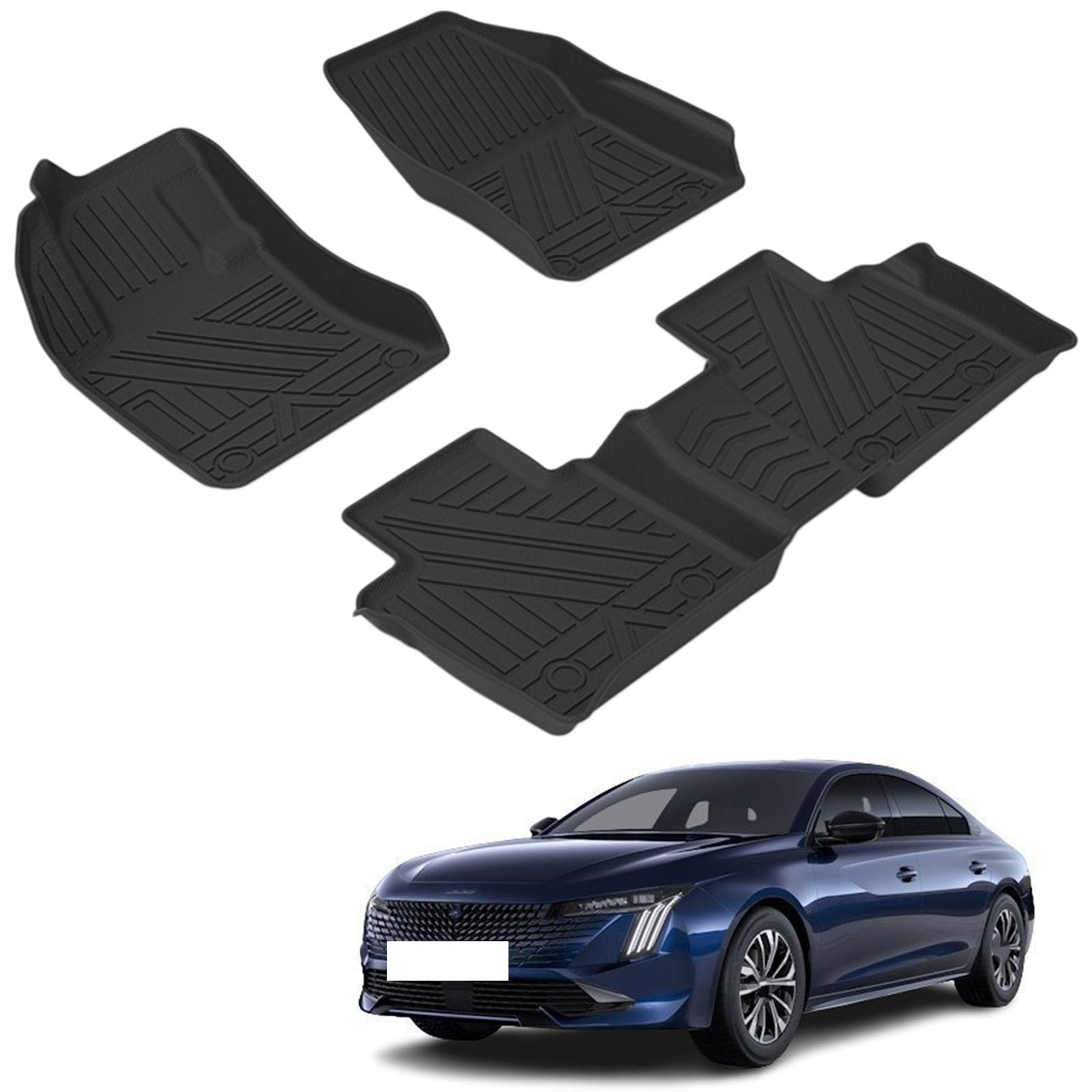 PAPEP Floor Mats for Peugeot 508L Pure Gasoline 2019-2025 RHD