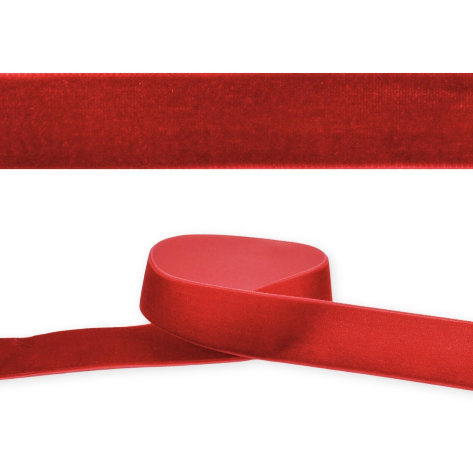 celloexpress 16mm Garnet Red 134 Velvet Ribbon - High Density Single Faced Gift Wrap Bow Making (4m) — image 1